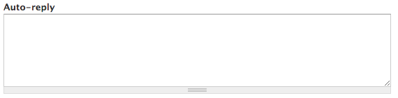 Auto-reply field