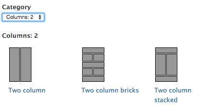 columns for panel layout