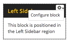 Configure block