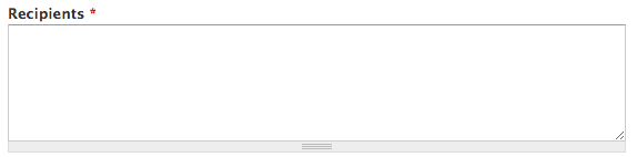 Recipients field